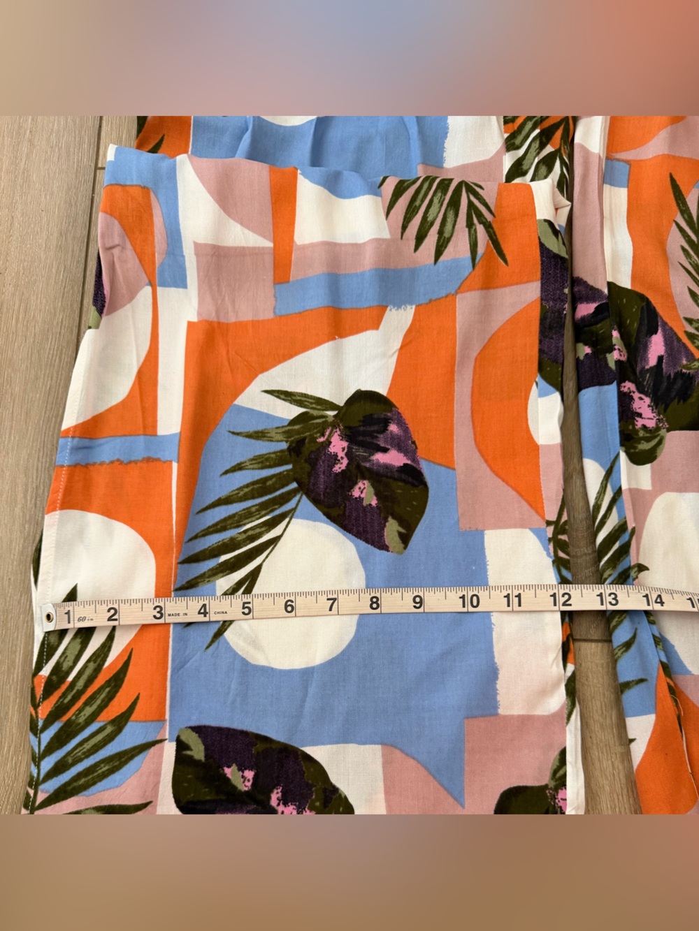 THREAD STORY Tropical Print Wide-Leg Pants with Side Slits NWT - Picture 6 of 9